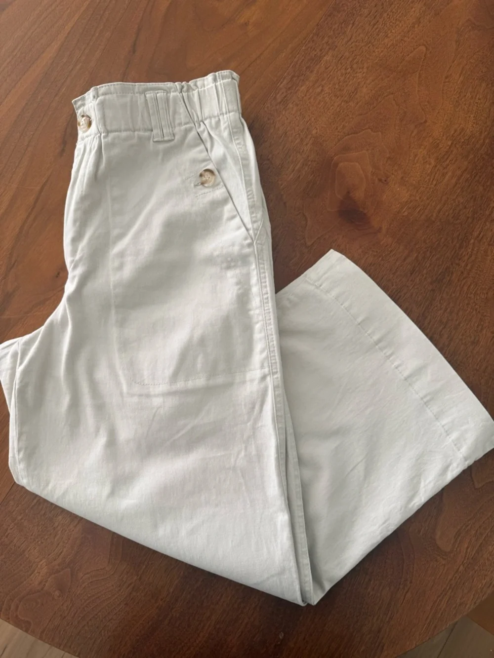 Democracy Cream Wide-Leg Women’s Cotton Pants - Picture 7 of 10